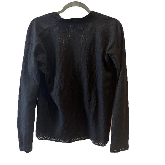 Versace Vintage, Black, Long Sleeve Plunge V-neck, Blouse Women - Picture 2 of 13